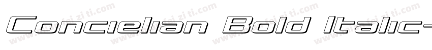 Concielian Bold Italic字体转换